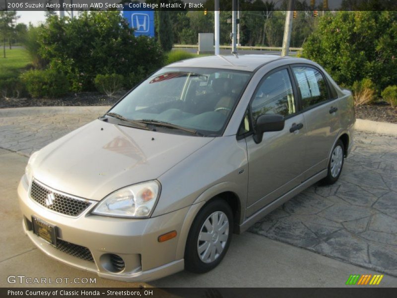 Cool Beige Metallic / Black 2006 Suzuki Aerio Premium AWD Sedan