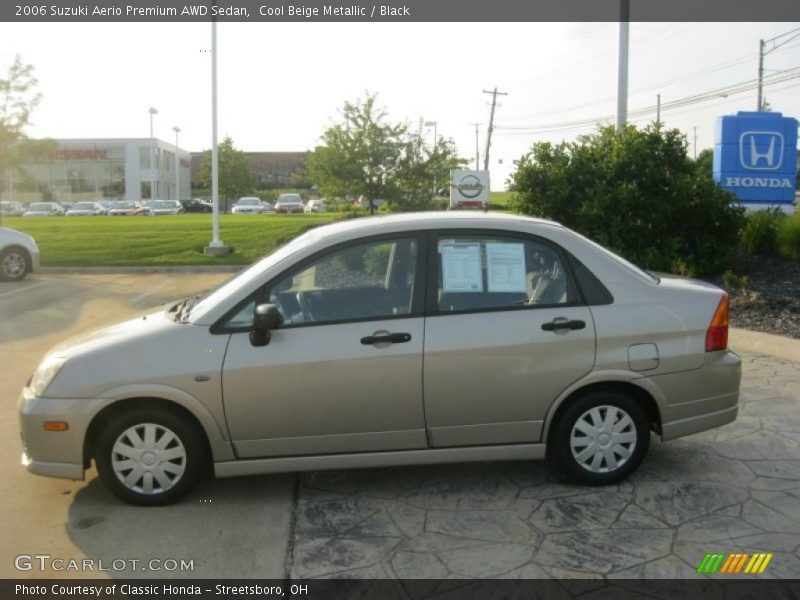 Cool Beige Metallic / Black 2006 Suzuki Aerio Premium AWD Sedan