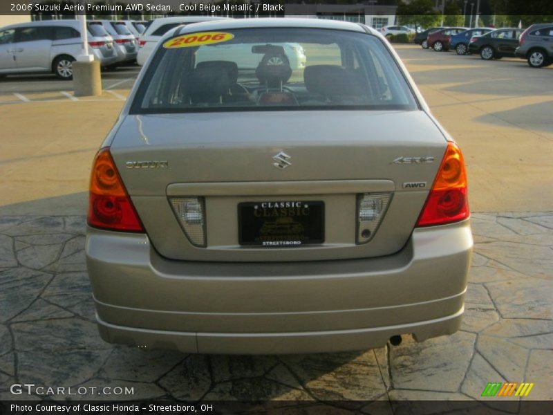 Cool Beige Metallic / Black 2006 Suzuki Aerio Premium AWD Sedan