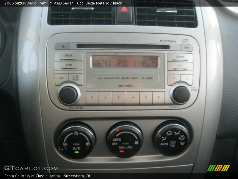 Cool Beige Metallic / Black 2006 Suzuki Aerio Premium AWD Sedan