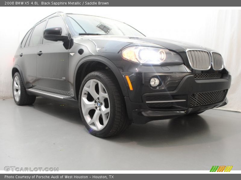Black Sapphire Metallic / Saddle Brown 2008 BMW X5 4.8i