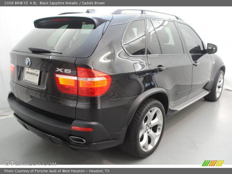 Black Sapphire Metallic / Saddle Brown 2008 BMW X5 4.8i