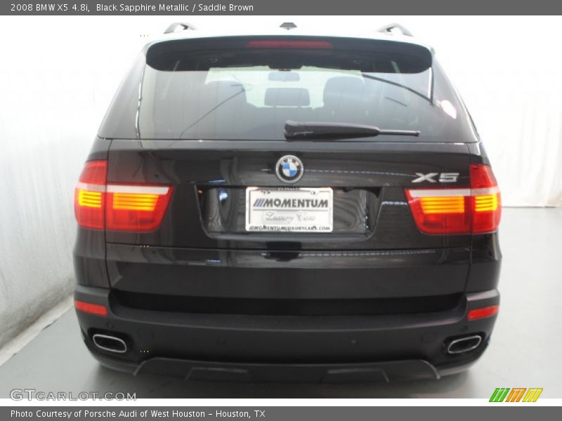 Black Sapphire Metallic / Saddle Brown 2008 BMW X5 4.8i