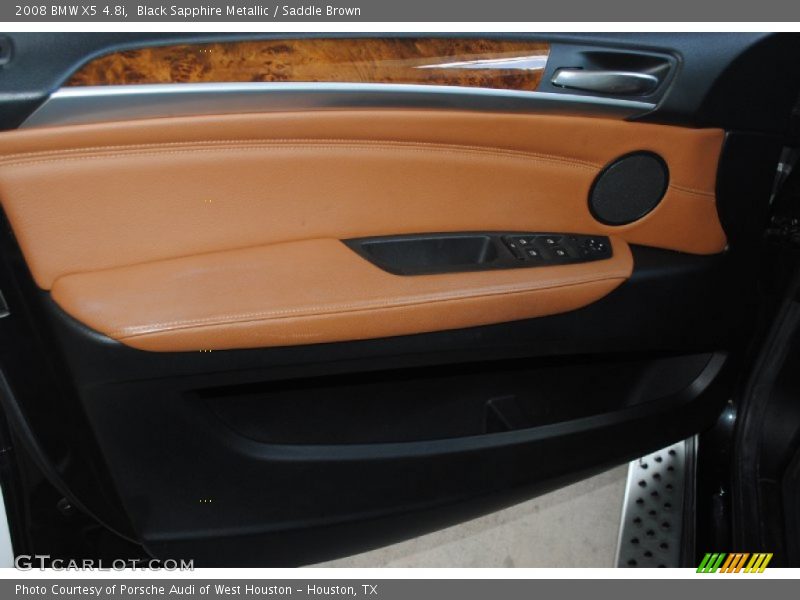 Black Sapphire Metallic / Saddle Brown 2008 BMW X5 4.8i