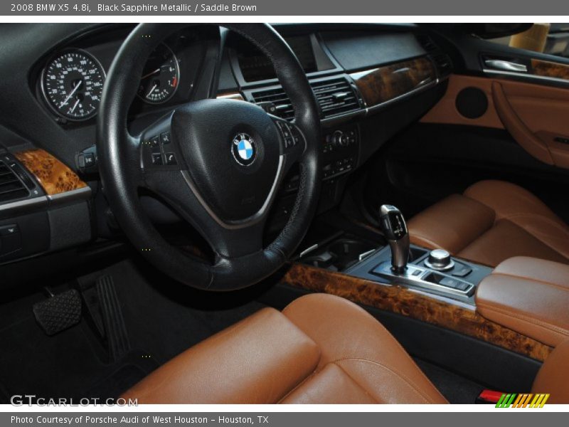 Black Sapphire Metallic / Saddle Brown 2008 BMW X5 4.8i