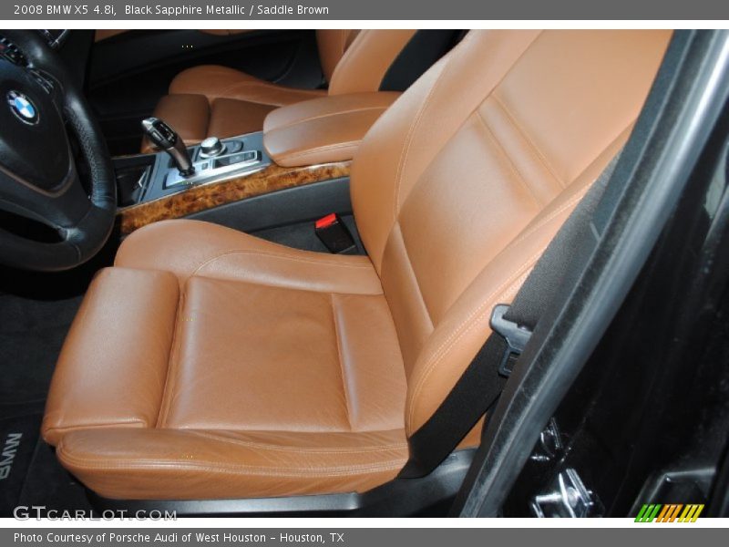 Black Sapphire Metallic / Saddle Brown 2008 BMW X5 4.8i