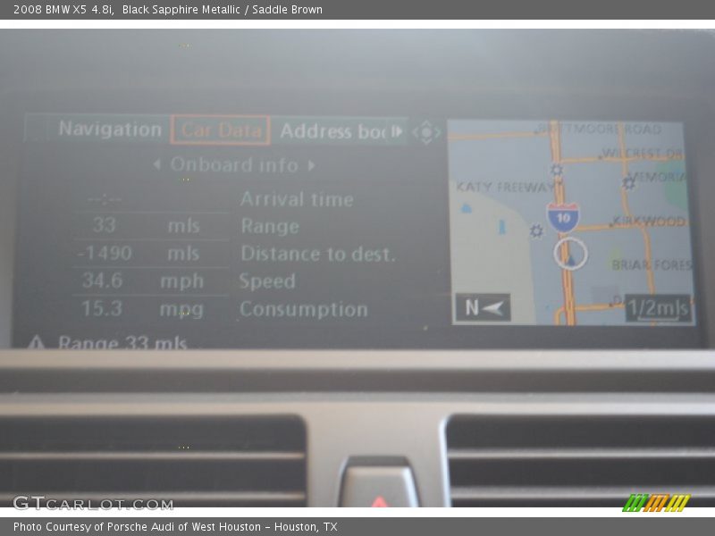 Black Sapphire Metallic / Saddle Brown 2008 BMW X5 4.8i