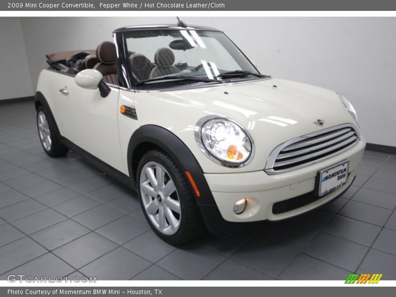 Pepper White / Hot Chocolate Leather/Cloth 2009 Mini Cooper Convertible