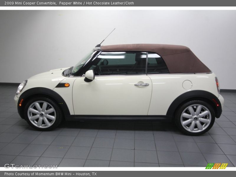 Pepper White / Hot Chocolate Leather/Cloth 2009 Mini Cooper Convertible