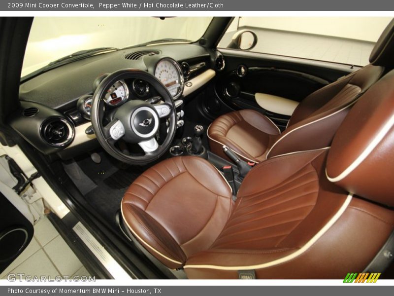 Pepper White / Hot Chocolate Leather/Cloth 2009 Mini Cooper Convertible