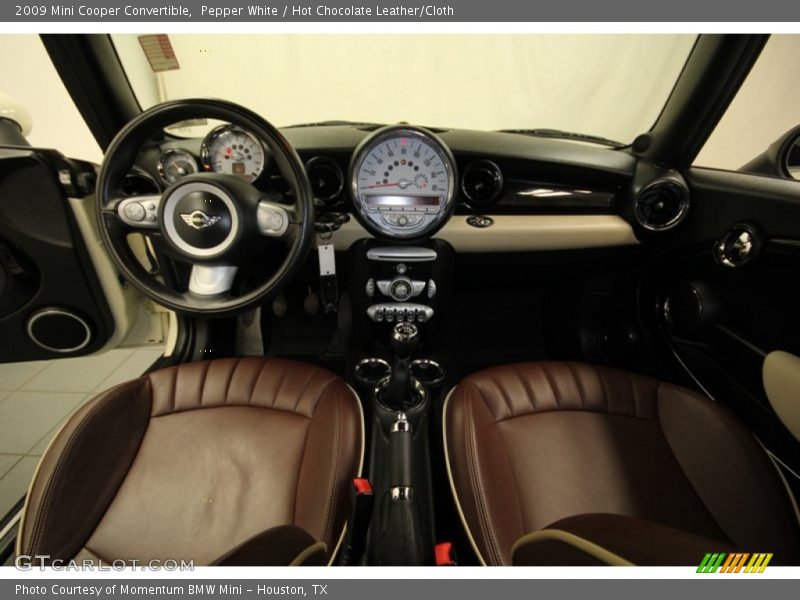 Pepper White / Hot Chocolate Leather/Cloth 2009 Mini Cooper Convertible