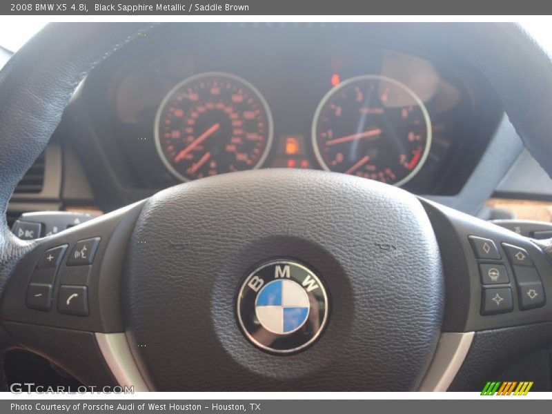 Black Sapphire Metallic / Saddle Brown 2008 BMW X5 4.8i