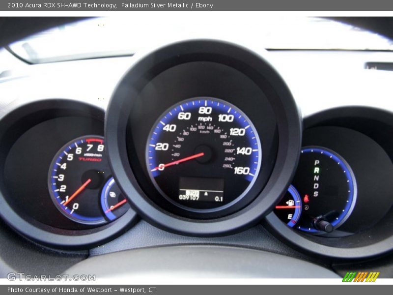 Palladium Silver Metallic / Ebony 2010 Acura RDX SH-AWD Technology