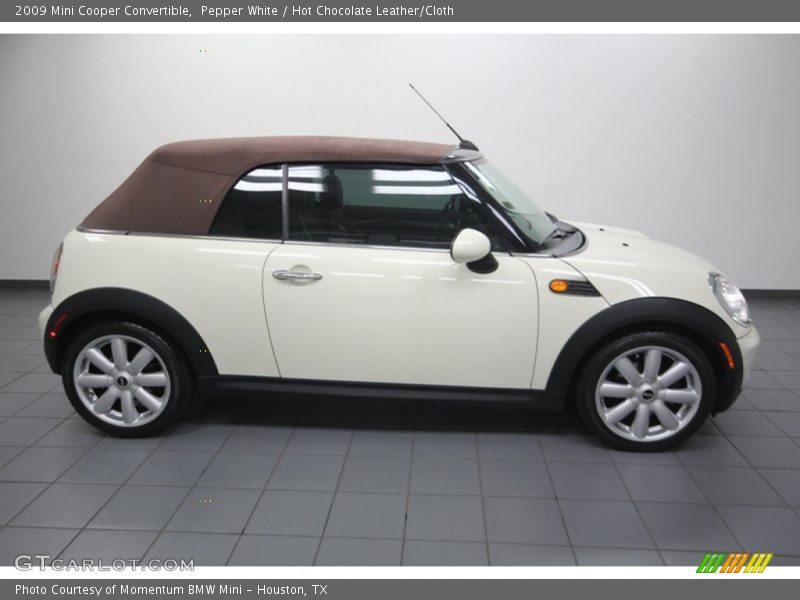 Pepper White / Hot Chocolate Leather/Cloth 2009 Mini Cooper Convertible