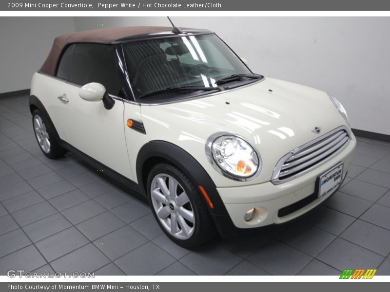 Pepper White / Hot Chocolate Leather/Cloth 2009 Mini Cooper Convertible