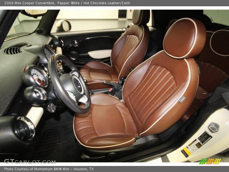 Pepper White / Hot Chocolate Leather/Cloth 2009 Mini Cooper Convertible