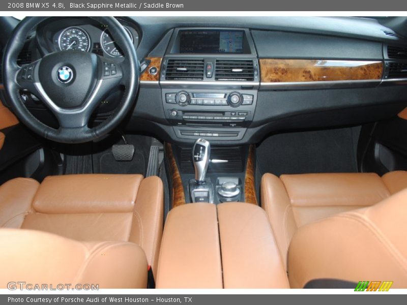 Black Sapphire Metallic / Saddle Brown 2008 BMW X5 4.8i