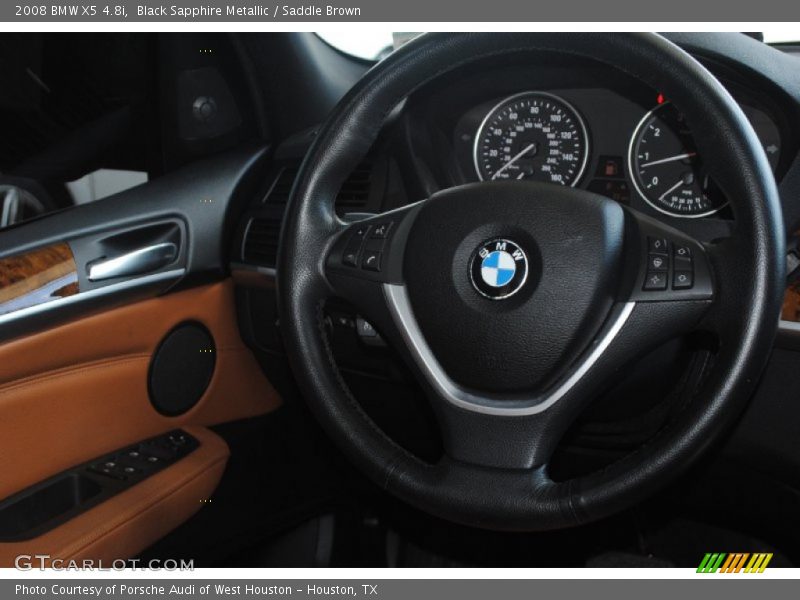 Black Sapphire Metallic / Saddle Brown 2008 BMW X5 4.8i