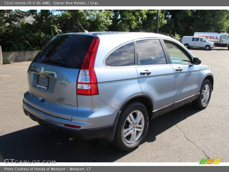 Glacier Blue Metallic / Gray 2010 Honda CR-V EX AWD