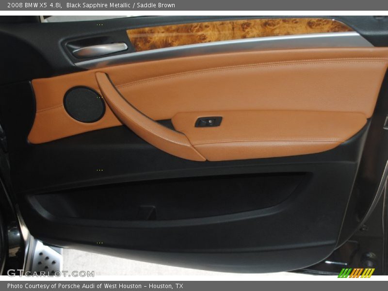 Black Sapphire Metallic / Saddle Brown 2008 BMW X5 4.8i