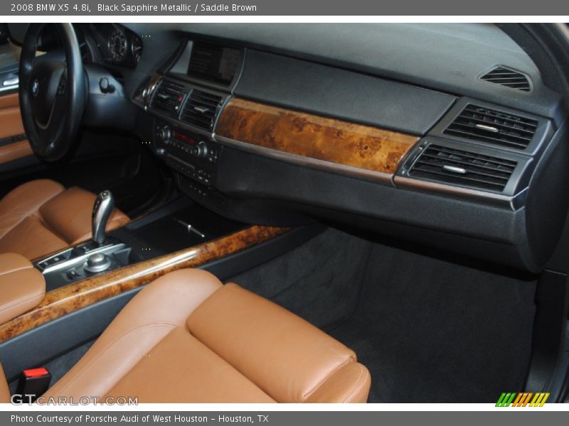 Black Sapphire Metallic / Saddle Brown 2008 BMW X5 4.8i
