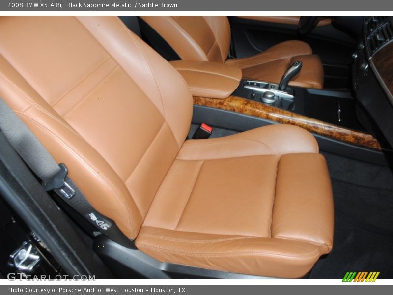 Black Sapphire Metallic / Saddle Brown 2008 BMW X5 4.8i