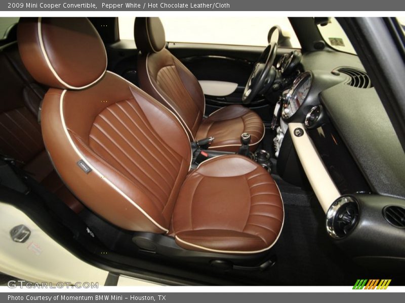 Pepper White / Hot Chocolate Leather/Cloth 2009 Mini Cooper Convertible