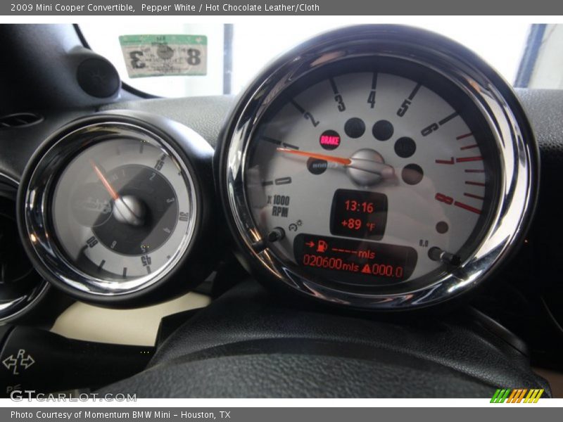Pepper White / Hot Chocolate Leather/Cloth 2009 Mini Cooper Convertible