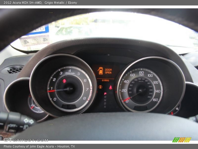 Grigio Metallic / Ebony 2012 Acura MDX SH-AWD