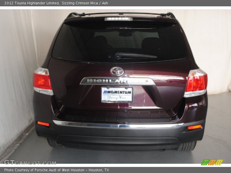 Sizzling Crimson Mica / Ash 2012 Toyota Highlander Limited