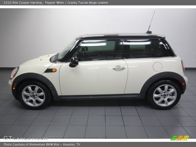 Pepper White / Gravity Tuscan Beige Leather 2010 Mini Cooper Hardtop
