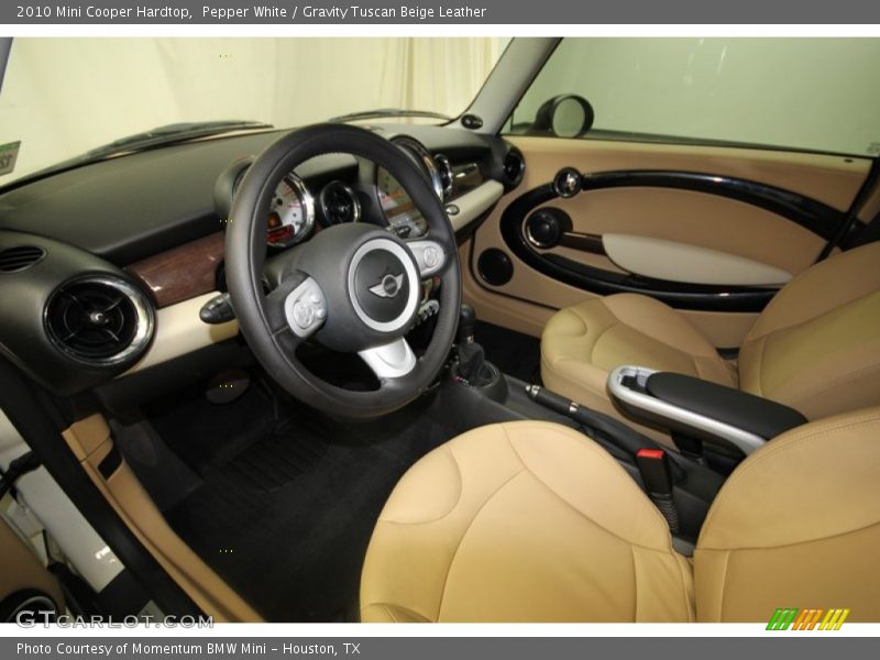 Pepper White / Gravity Tuscan Beige Leather 2010 Mini Cooper Hardtop