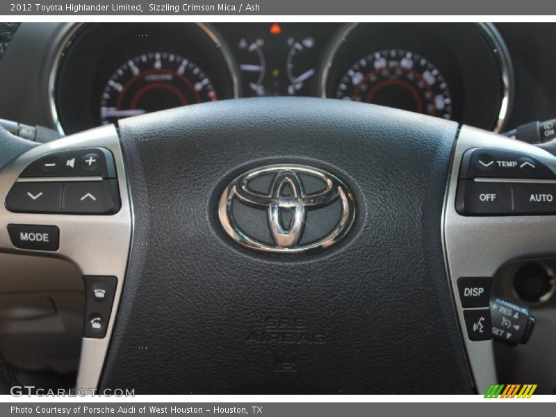 Sizzling Crimson Mica / Ash 2012 Toyota Highlander Limited