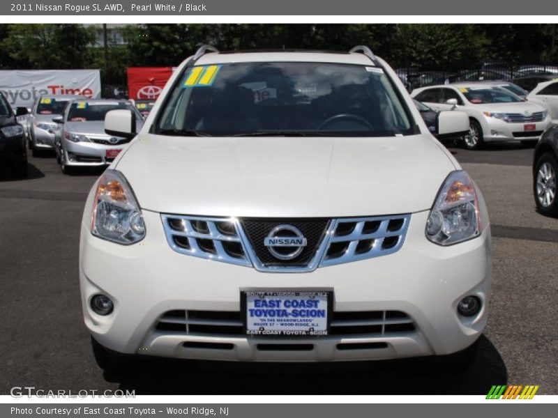 Pearl White / Black 2011 Nissan Rogue SL AWD
