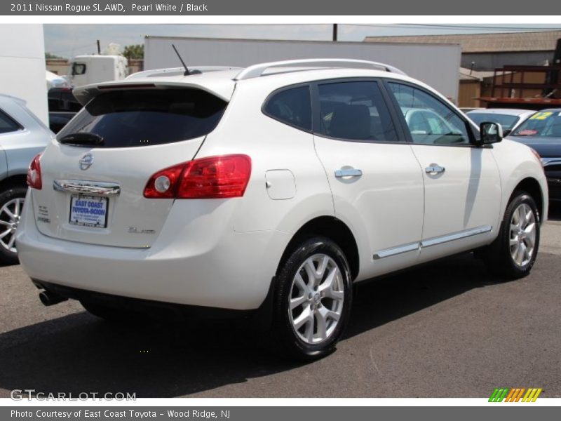 Pearl White / Black 2011 Nissan Rogue SL AWD