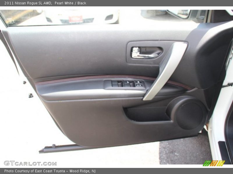 Pearl White / Black 2011 Nissan Rogue SL AWD