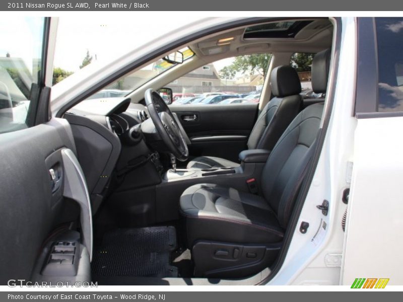 Pearl White / Black 2011 Nissan Rogue SL AWD