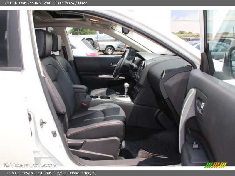 Pearl White / Black 2011 Nissan Rogue SL AWD
