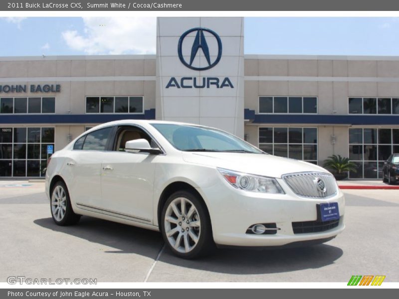 Summit White / Cocoa/Cashmere 2011 Buick LaCrosse CXS