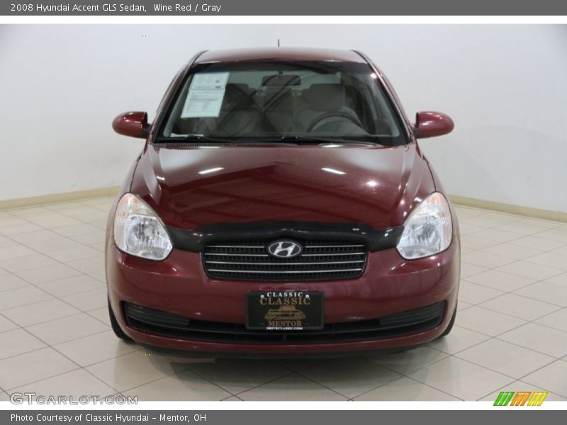 Wine Red / Gray 2008 Hyundai Accent GLS Sedan