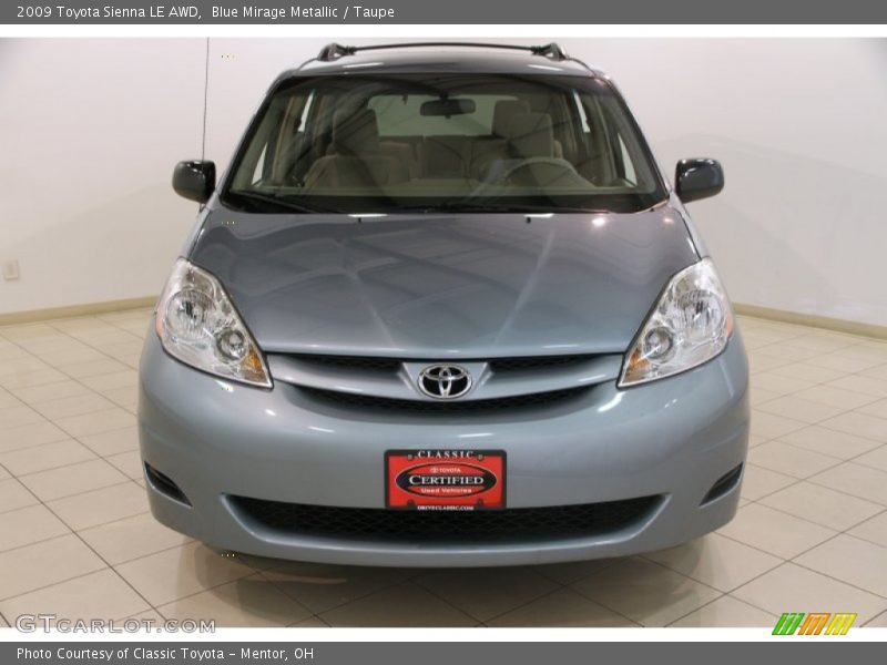 Blue Mirage Metallic / Taupe 2009 Toyota Sienna LE AWD