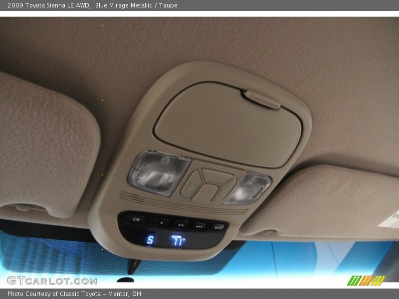 Blue Mirage Metallic / Taupe 2009 Toyota Sienna LE AWD