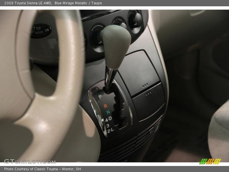 Blue Mirage Metallic / Taupe 2009 Toyota Sienna LE AWD