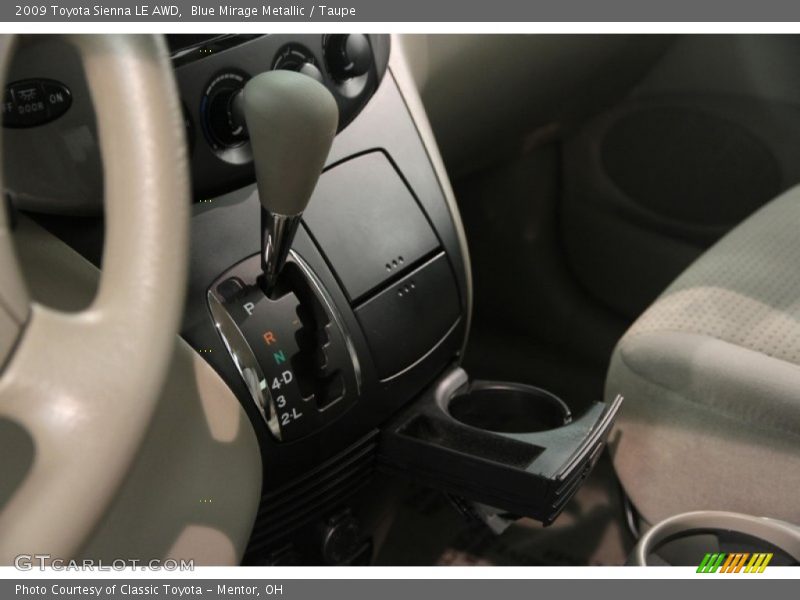 Blue Mirage Metallic / Taupe 2009 Toyota Sienna LE AWD
