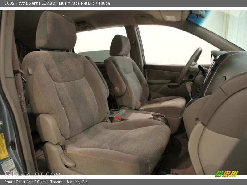 Blue Mirage Metallic / Taupe 2009 Toyota Sienna LE AWD