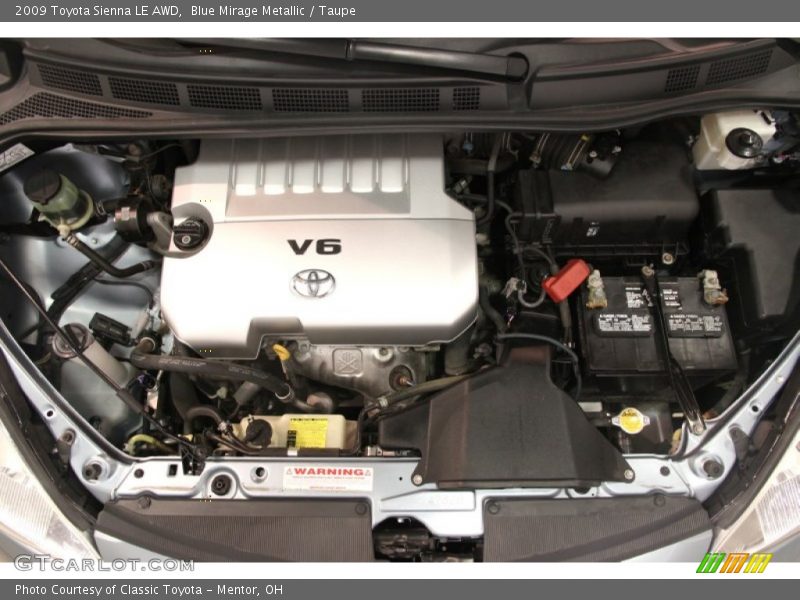 Blue Mirage Metallic / Taupe 2009 Toyota Sienna LE AWD