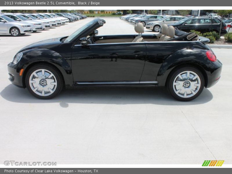 Black / Beige 2013 Volkswagen Beetle 2.5L Convertible