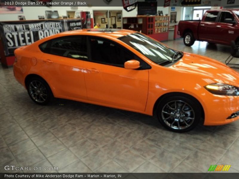 Header Orange / Black 2013 Dodge Dart SXT