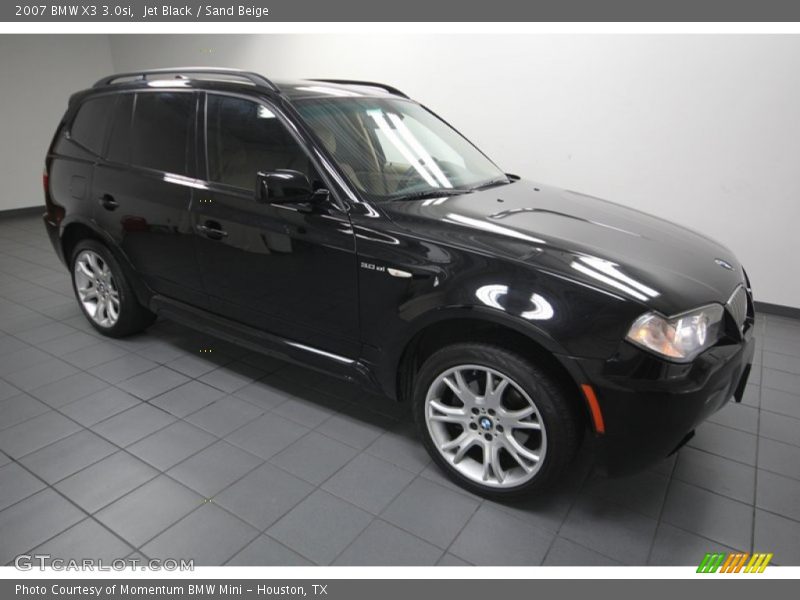 Jet Black / Sand Beige 2007 BMW X3 3.0si