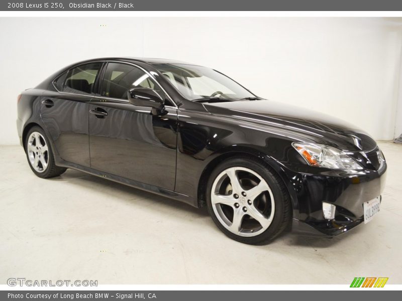Obsidian Black / Black 2008 Lexus IS 250